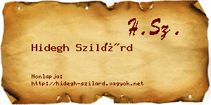 Hidegh Szilárd névjegykártya
